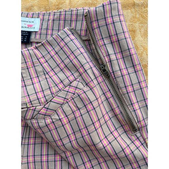 Anthropologie Plaid Essential Slim Short: Size US 8 - Picture 3 of 8